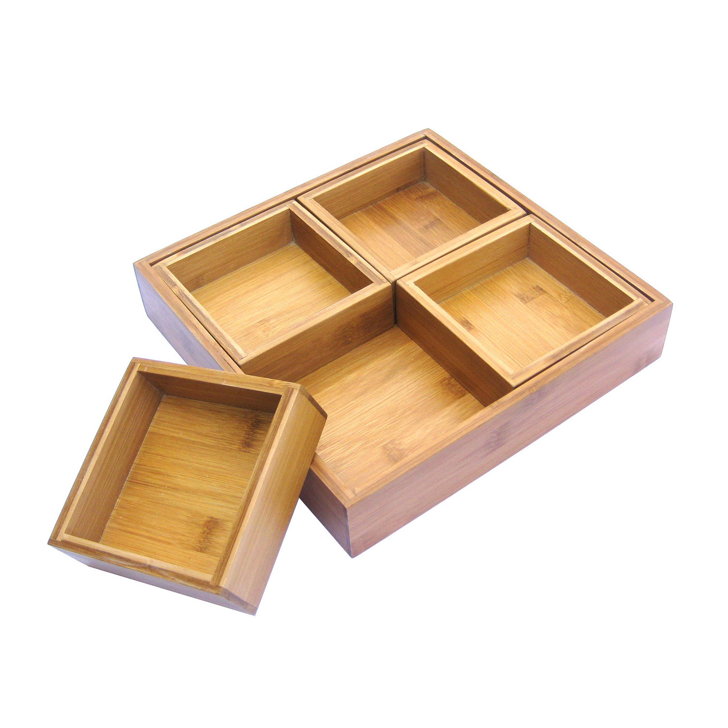 Sublimation Blanks Bamboo Wooden Serving Tray Mordon Home Decorative Serving Trays Set Dry Fruit Nuts Tray for Serving