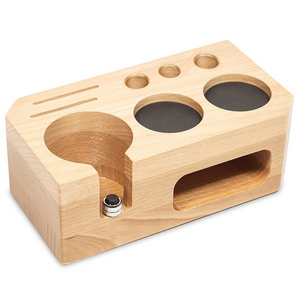 Wood Coffee Tamper Station Fits Portafilters Tampers Coffee Distributors and Levelers Suit for 54mm Accessories