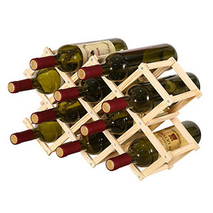 Countertop Bamboo Wooden Wine Racks, Wine Rack Wood, Wine Display Rack Shelf