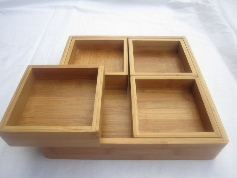 Sublimation Blanks Bamboo Wooden Serving Tray Mordon Home Decorative Serving Trays Set Dry Fruit Nuts Tray for Serving