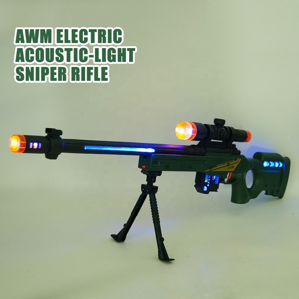 Shooting Game Electric gun With Music And Light 75CM AWM toy B/O sniper rifle