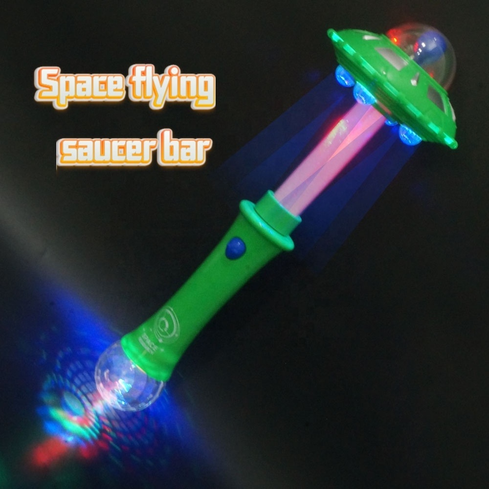 Space flying saucer Glow flash stick Light Up Flashing wand toys