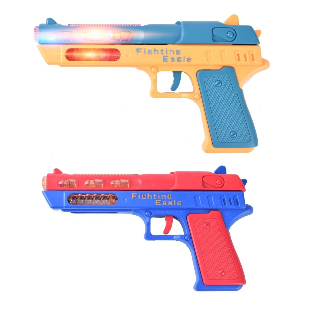 New product Flash Vibration Toy Gun Simulation sound Light Children's Toy Gun plastic Electric Pistol