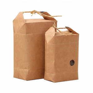 Food grain kraft paper with zipper Flour packaging bags