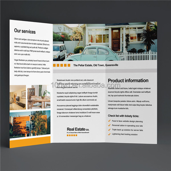 Tri-fold Colorful Company Brochure Booklet Offset Printing Paper & Paperboard for Business Guide Yeardays Leaflet Flyer Printing