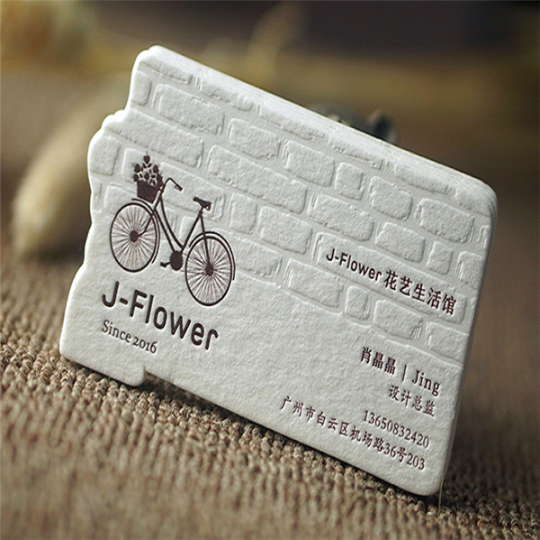 Custom 600gsm Die Cutting Cotton Letterpress Handmade Paper Business Cards