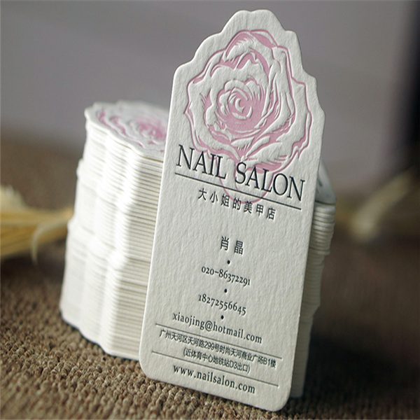 Custom 600gsm Die Cutting Cotton Letterpress Handmade Paper Business Cards