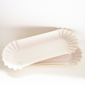 Factory Wholesale Disposable Oven and Microwave Paper Plate Gold BBQ Hot Dog Dessert Trifle Paper Dishes