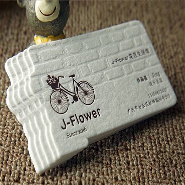 Custom 600gsm Die Cutting Cotton Letterpress Handmade Paper Business Cards