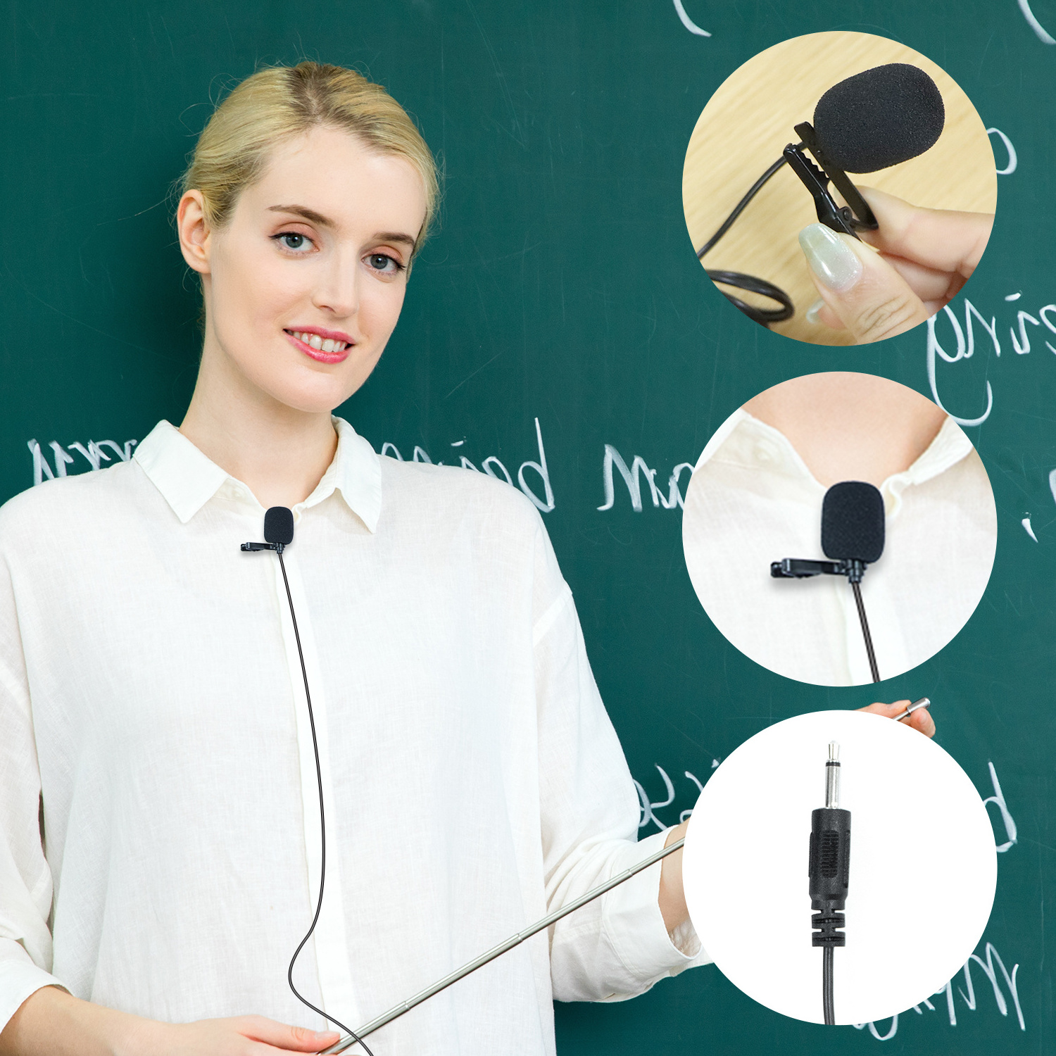 Customizable 3.5mm Lavalier Microphones Mini Professional Conference Microphones Portable Wired Mic