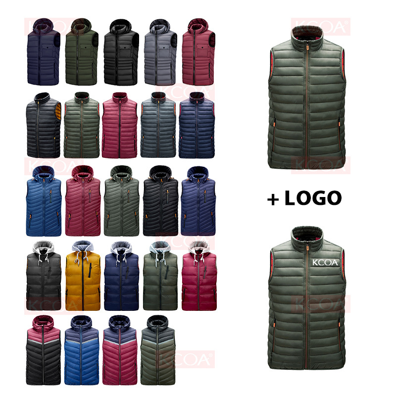 Wholesale Warm Windproof Sleeveless Vest Down Jackets High Quality Men's Puffer Vest