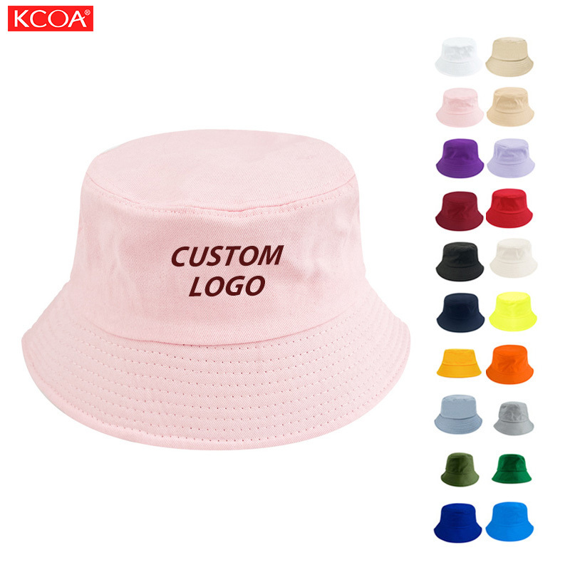 Custom embroidery logo multi color unisex fishing cap fisherman bucket hat