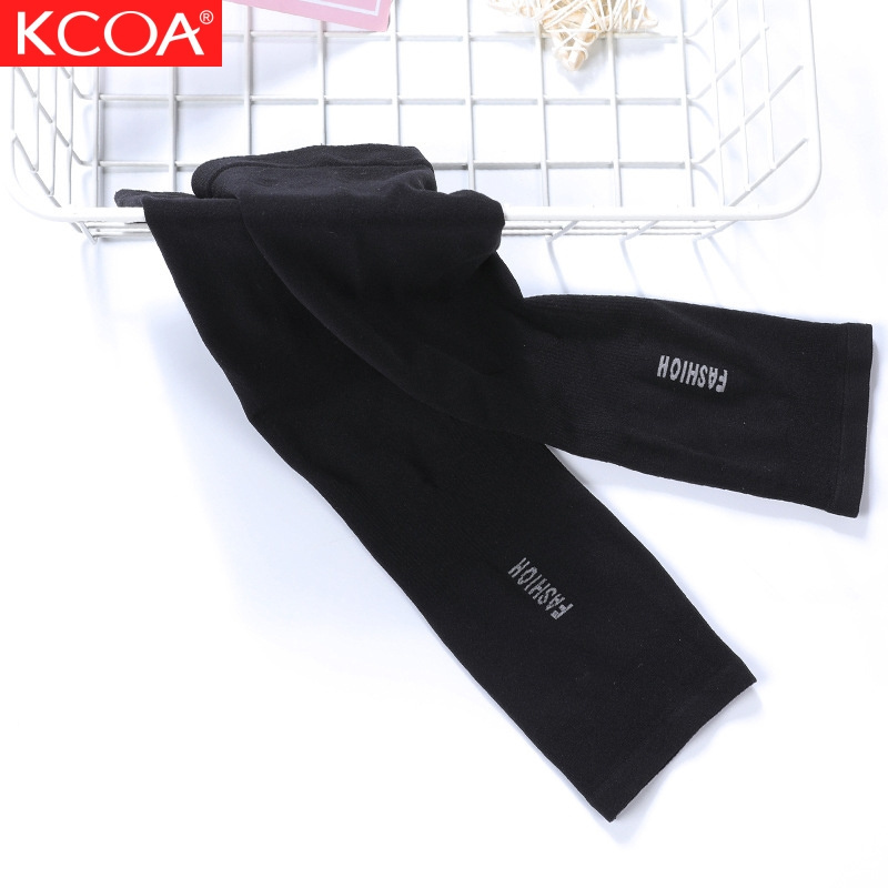 Slimming plain black driving uv protection ice silk cooling arm sleeves