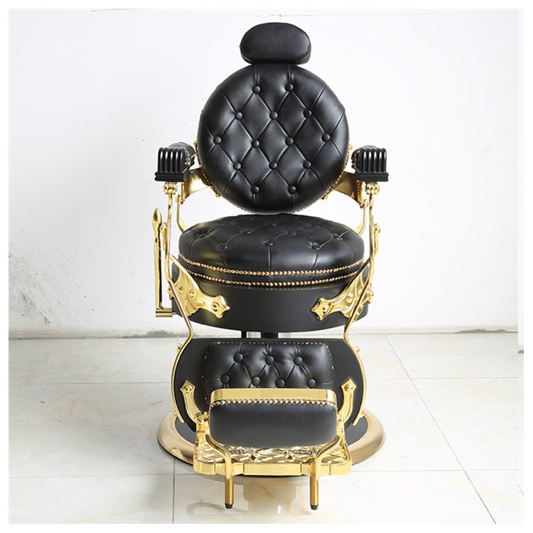 Salon Furniture Manufacturer Hairdressing Shop Barber Chair Men's Retro Oil Head American Barber Shaving Chair Can Be Put down