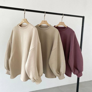 ELEVEN 100% Cotton High Quality Oversized Heavy Cotton Drop shoulder Crewneck Sweatshirt Custom Pullover Jumper