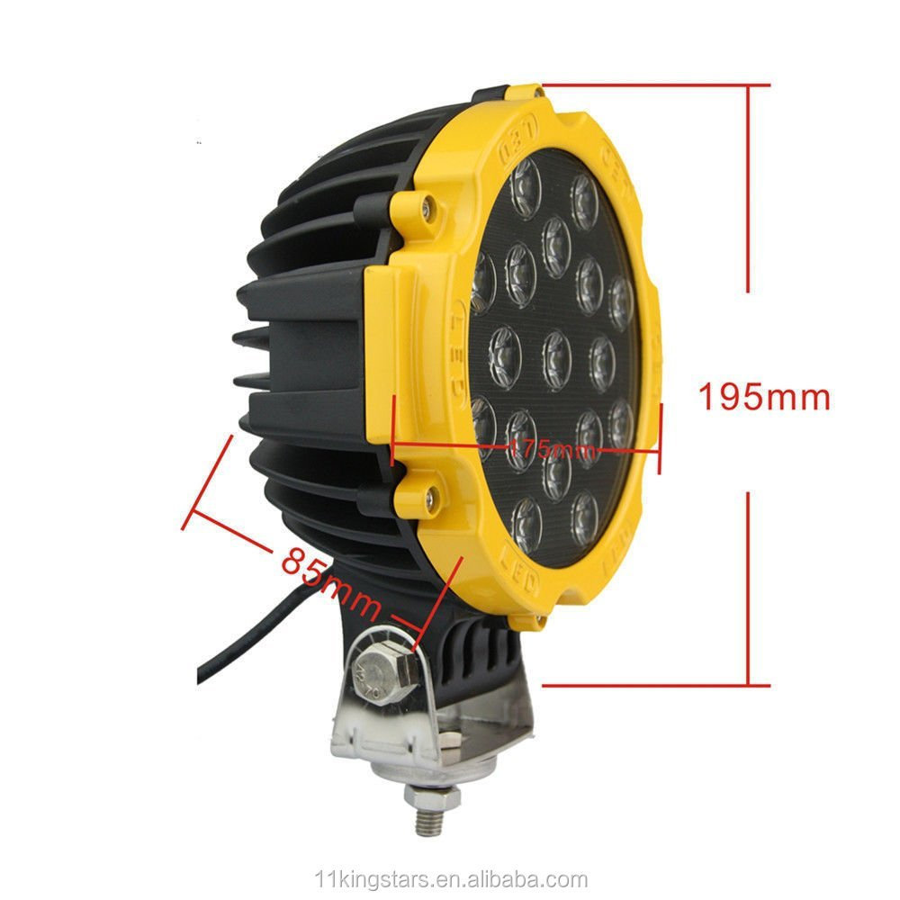 Kingstars New Arrivals 7Inch LED Headlight Projector Motorcycle Headlight With High Low Beam White 51W Head Lamp