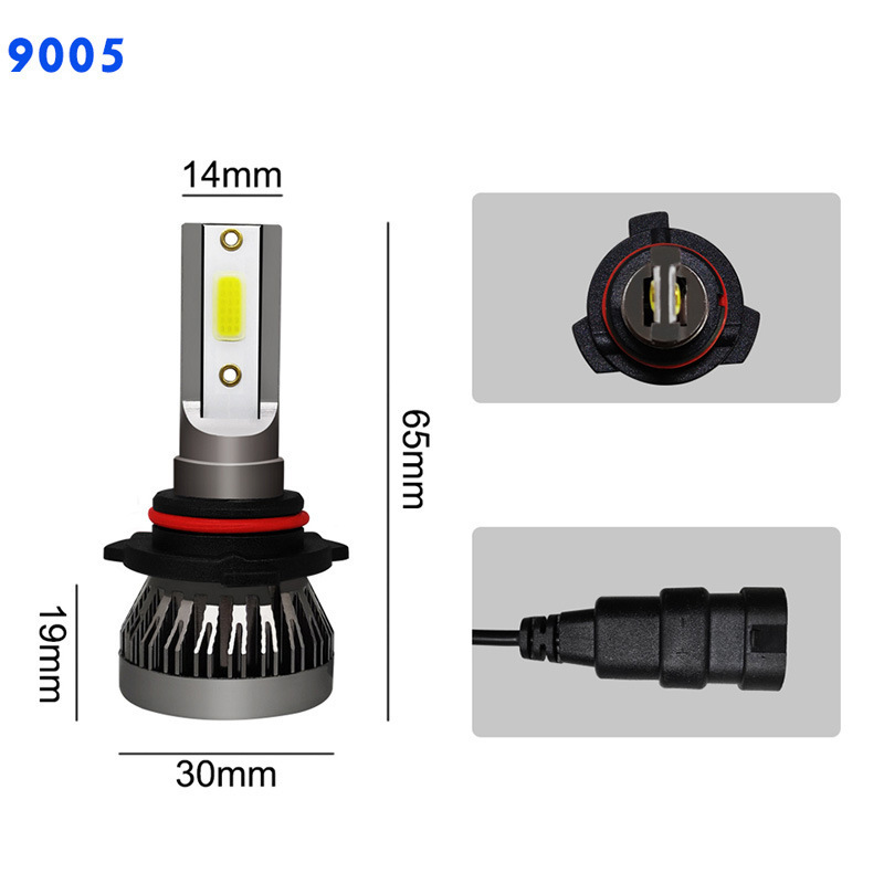 Yosovlamp Factory price 2pcs Car LED Headlight 6000LM 6000K Mini LED Bulb H1 H4 H11 9006 New Hot Selling Car Headlight Fog Light