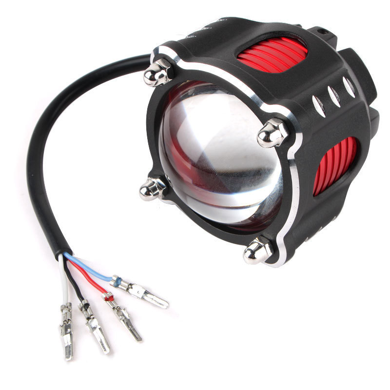 Yosovlamp K4 car LED headlights 55W red and blue dual color lens spotlight 10000LM motorcycle high beam headlights