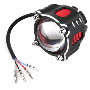 Yosovlamp K4 car LED headlights 55W red and blue dual color lens spotlight 10000LM motorcycle high beam headlights