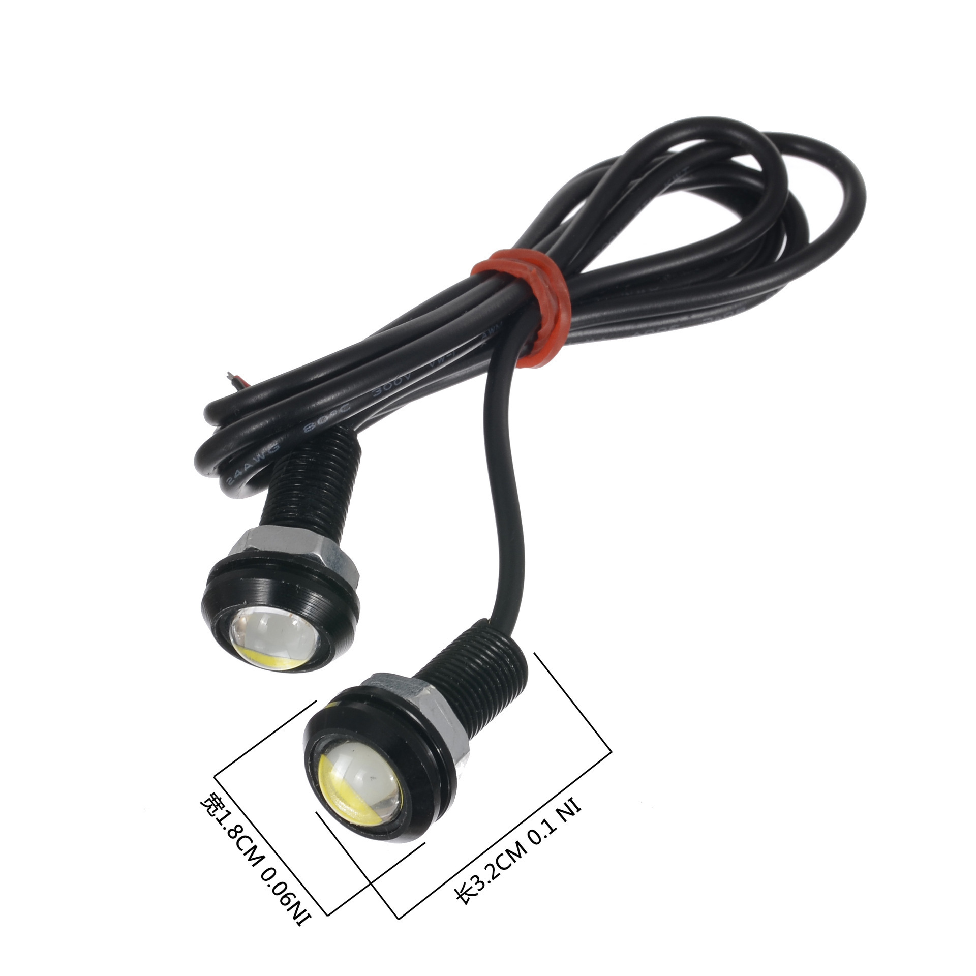 Yosovlamp Car 18MM eagle eye light 9W thin section rogue screw counterattack reversing light waterproof led light