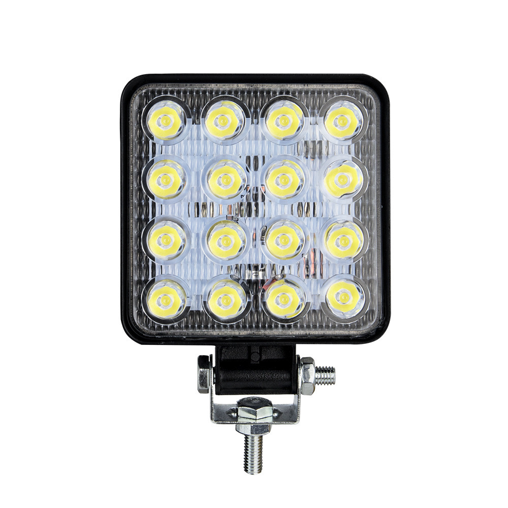 Yosovlamp Automotive LED Work Lights Square 16 Lights 48W Auxiliary Lights Modified Headlights Engineering Spotlight Headlights