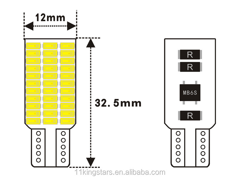 High-end light for European American market T10 3014 33SMD canbus led w5w t10 194 3014 33led t10 canbus led t10 led bulb