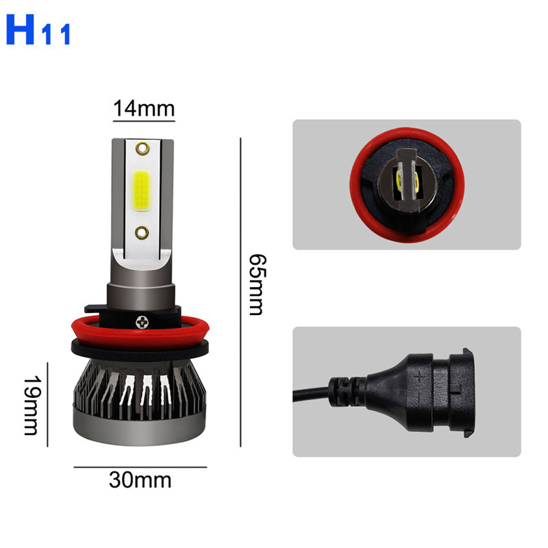 Yosovlamp Factory price 2pcs Car LED Headlight 6000LM 6000K Mini LED Bulb H1 H4 H11 9006 New Hot Selling Car Headlight Fog Light