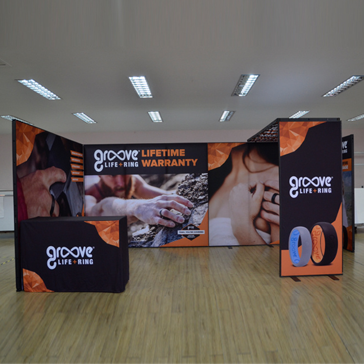 New design custom trade show booth with fabric signs small corner expo booth promotion show booth displays