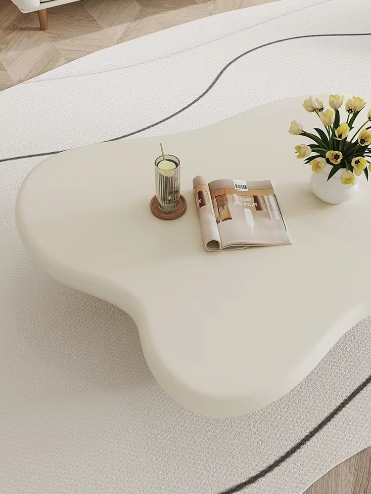 Household Minimalist And Luxurious Mini Coffee Table Small Unit TV Cabinet Cream Wind Cloud Tea Table