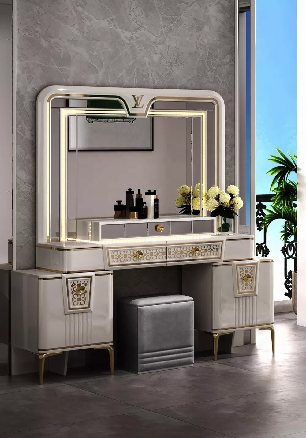 Luxury Modern Minimalist Designer Turkish Style Bedroom Furniture  Set