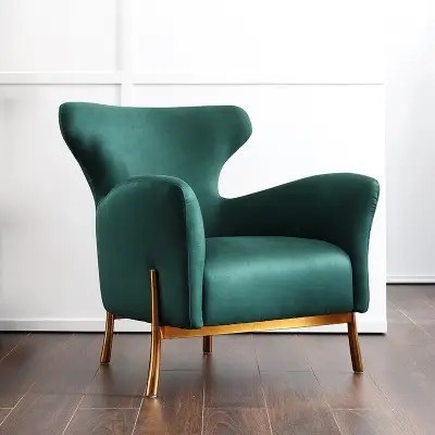 Living room metal leg casual armchair dining room velvet style chair modern furniture