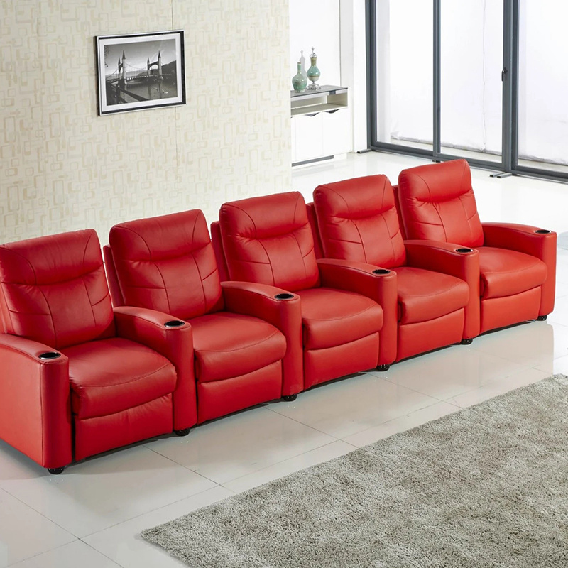 Home Theater Recliner Sofa Chair Sectional Cinema Reclining Furniture Modern Living Room Sofas Genuine Leather Loveseats