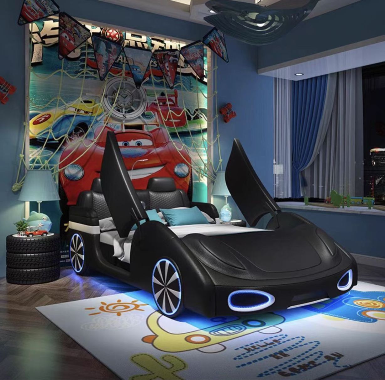 Wholesale Factory Direct Sales of New Children's Car Bed Multi-Size Optional Cost-Effective Boys and Girls Bed