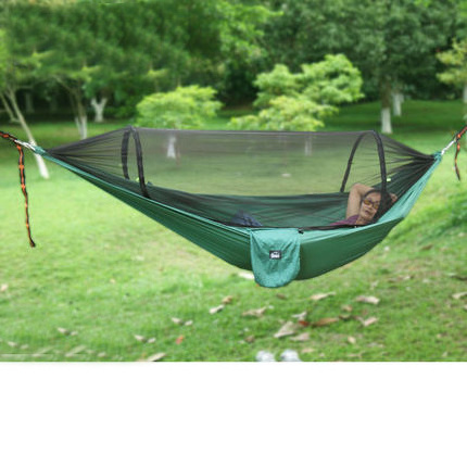 Wholesale Outdoor Camping Portable Parachute Lightweight Sleep Nylon Hammock With Mosquito Net/