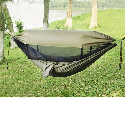 Wholesale Outdoor Camping Portable Parachute Lightweight Sleep Nylon Hammock With Mosquito Net/