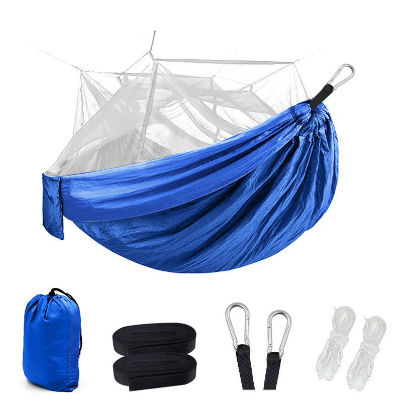 Adjustable Hammock With Mosquito Net Outdoor Camping Hammock Swings With Well-designed Pockets/