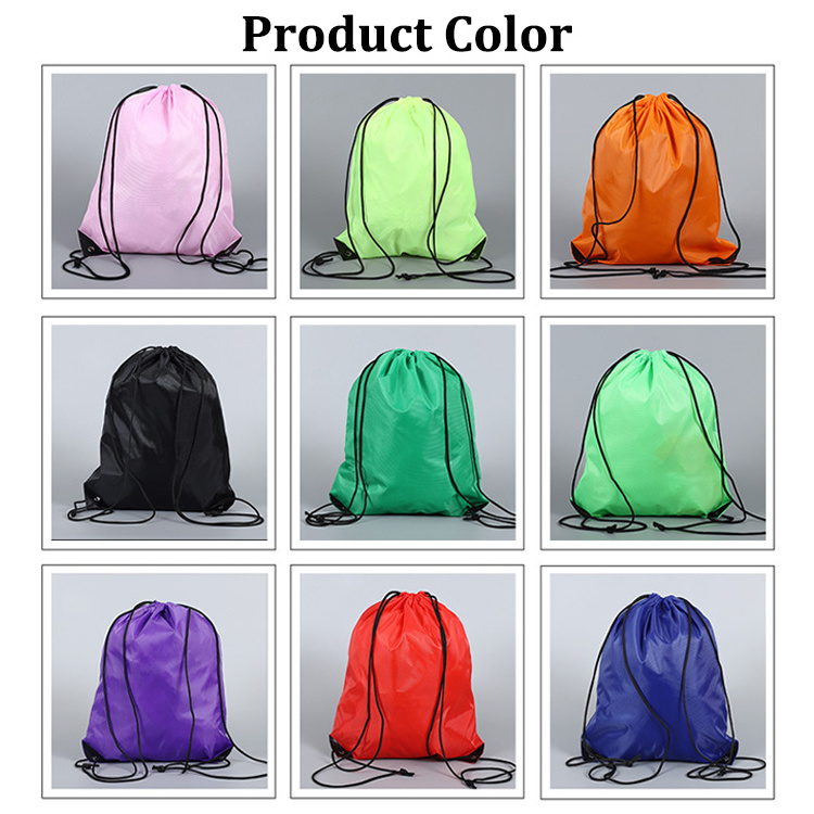 OEM Reusable Softback Sports Canvas Nylon Travel Polyester Waterproof Drawstring Storage Christmas Gift Beach Bags Backpack