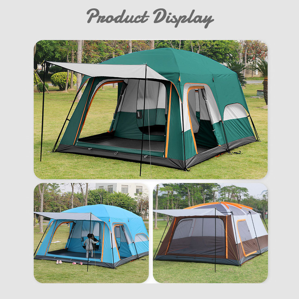 High Quality Automatic Two Room Waterproof And Sunscreen With Large Space Camping Tent For Family Camping