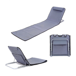 Custom Logo Steel Adjustable Backrest Campeggio Silla Portable Folding Beach Camping Chair