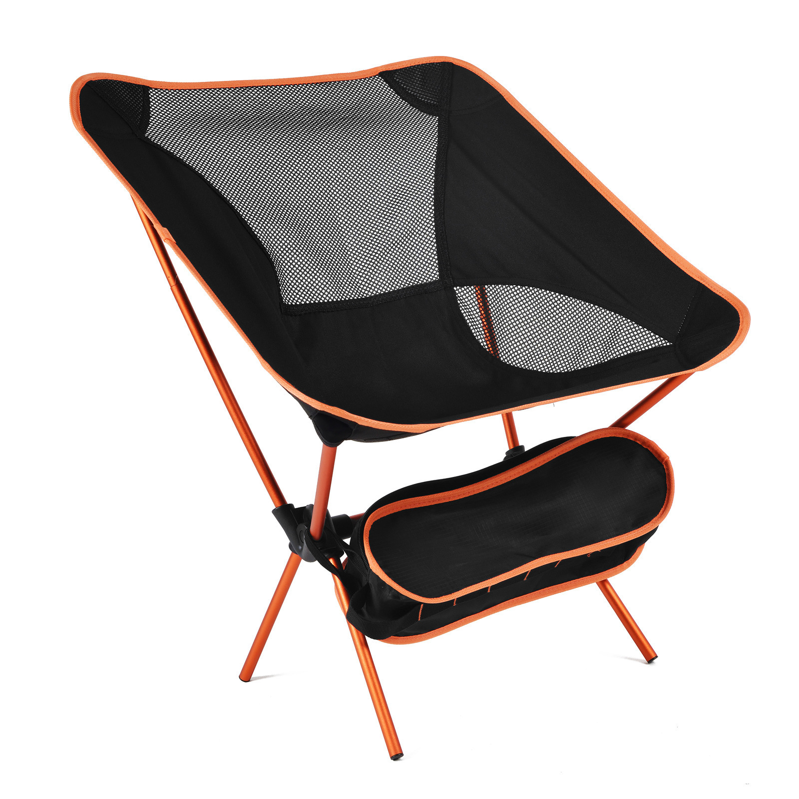 Heavy duty Outdoor Camping Backpacking moon Compact Portable Folding Chairs with Side Pockets Packable Lightweight chair