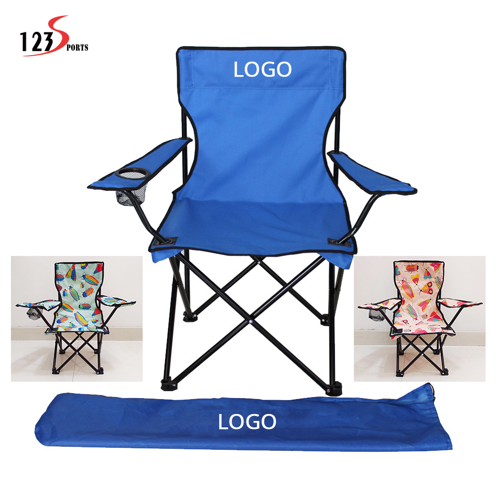 New Design Foldable Outdoor Cartoon Printed Color Kids Chair Children'S Beach Chair For Camping Tailgates