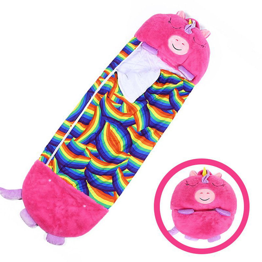 2022 Hot Sale Plush Cute Toy Animal Cartoon 4 Seasons Kids Sleeping Bag  For Children With Carry Bag