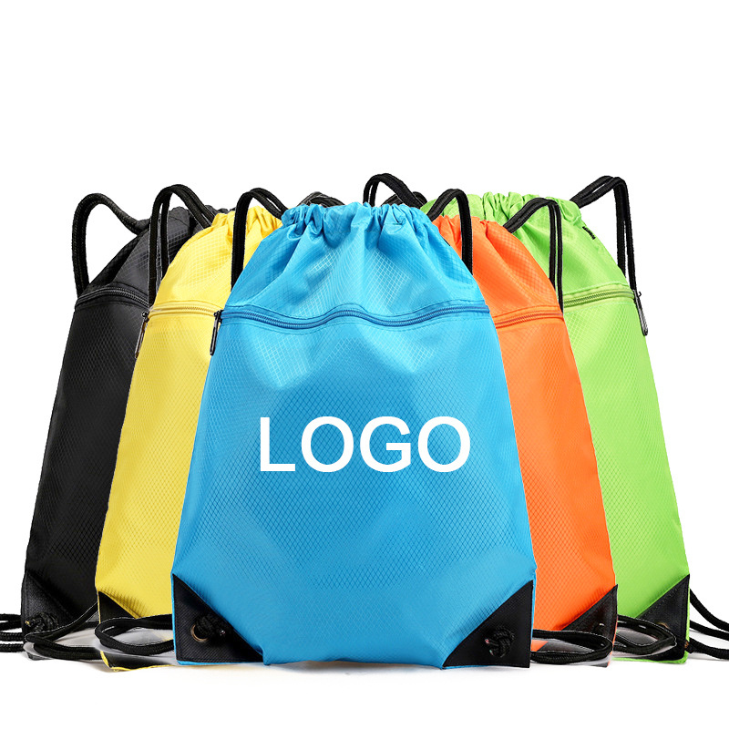 OEM Reusable Softback Sports Canvas Nylon Travel Polyester Waterproof Drawstring Storage Christmas Gift Beach Bags Backpack