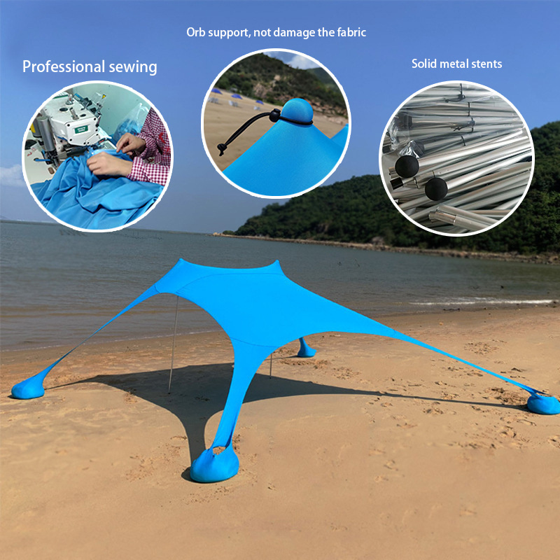 Customization Parasol Sun Shade Sunshade With Sandbag UV Protection Outdoor Beach Tent Sun Shade Net Canopy Tent Outdoor/