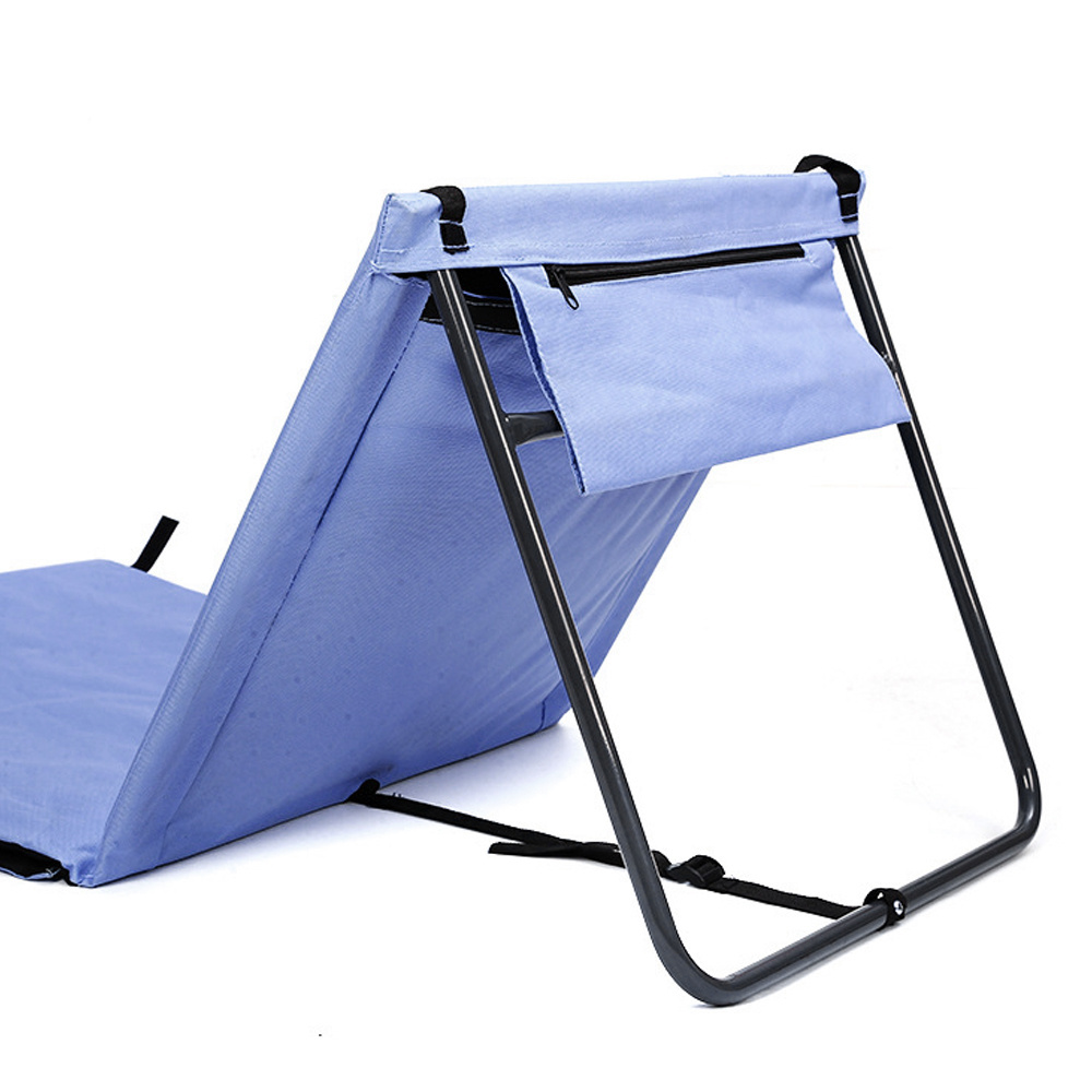 Custom Logo Steel Adjustable Backrest Campeggio Silla Portable Folding Beach Camping Chair