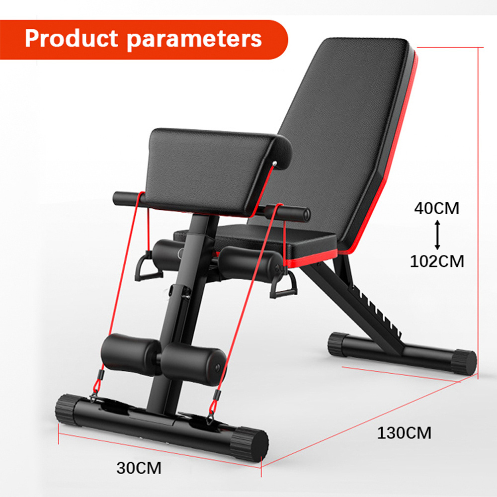 Adjustable Incline Decline Flat Workout Bench 90 Degree Upright Home Training Foam Fitness Bench For All Body Workout