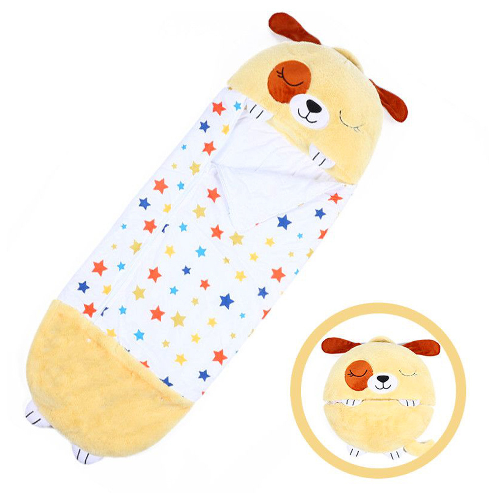 2022 Hot Sale Plush Cute Toy Animal Cartoon 4 Seasons Kids Sleeping Bag  For Children With Carry Bag