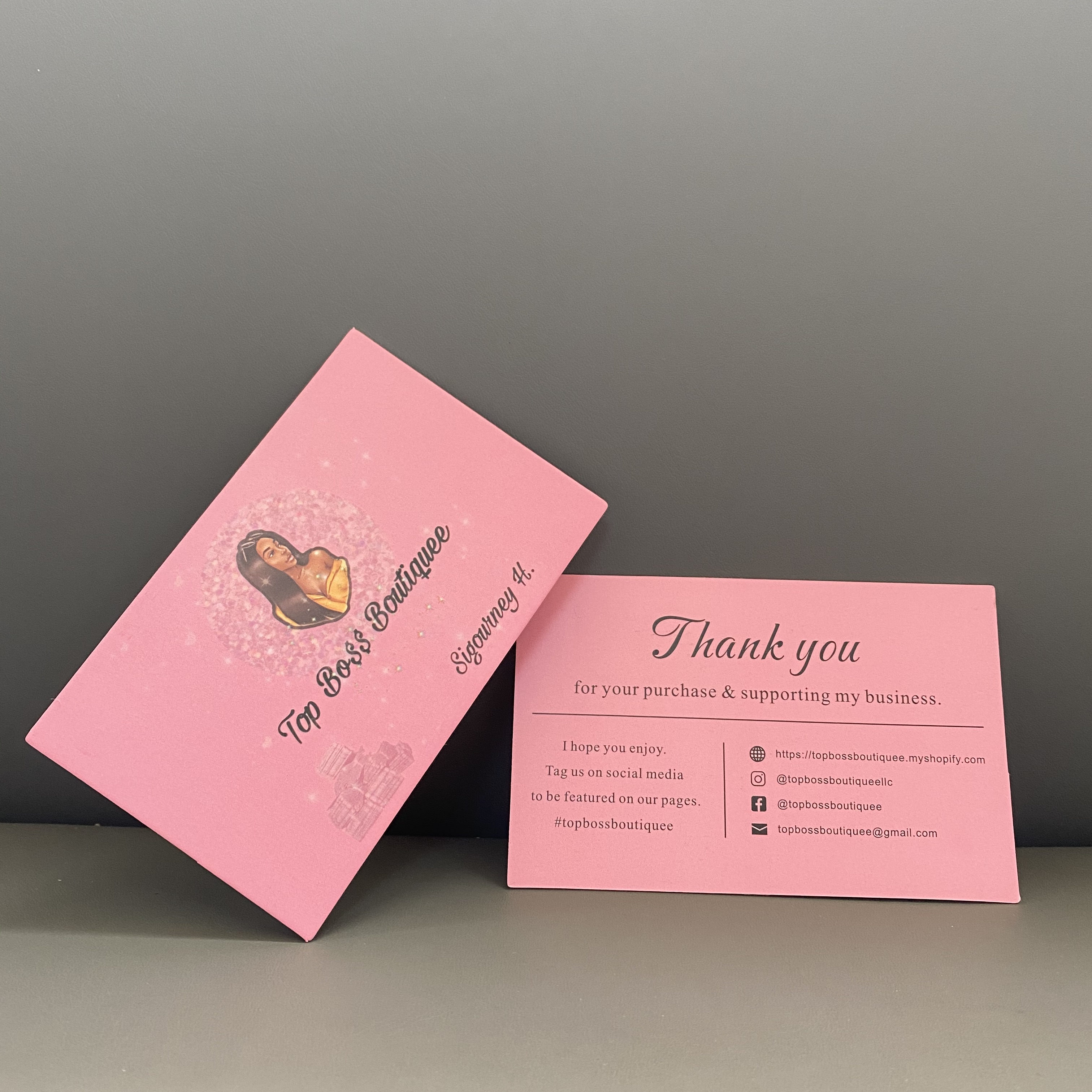 High Guality Luxury Custom 800g Thick Paper Thank You Post Card With Foil Logo Custom Jewelry Cards