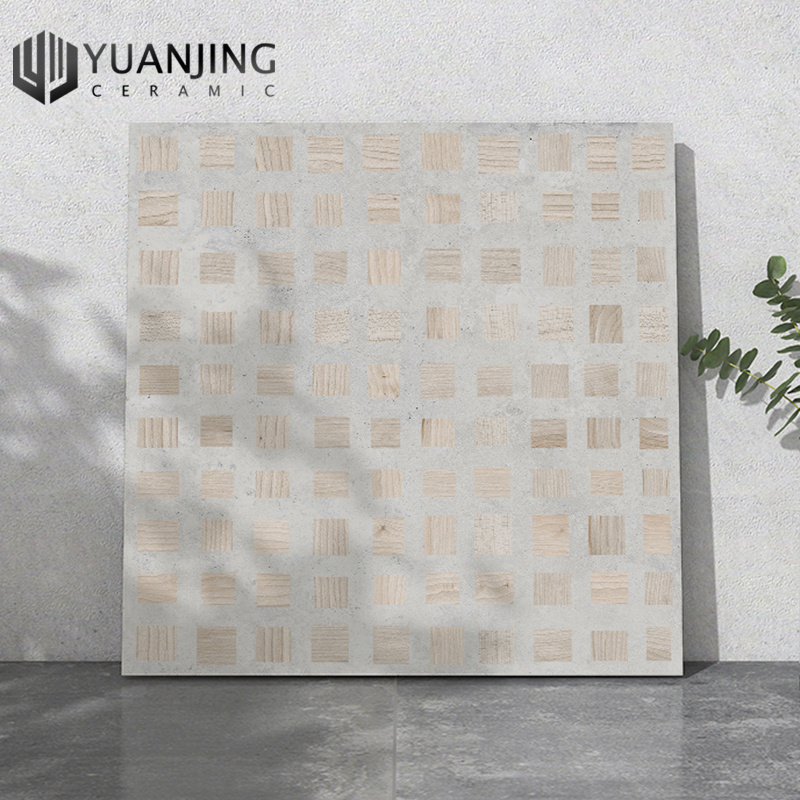 Helsinki Grey Matt Porcelain Floor Tile All-Porcelain Wooden Floor Tile for Living Room Bedroom wholesale price 600 x 600 mm