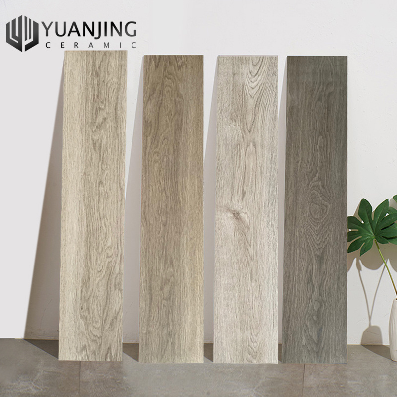 200x1000mm Solid Wooden Imitation Straight Edges Whole-Body Porcelain Living Room Bedroom Flooring Design Ceramic Floor Tiles